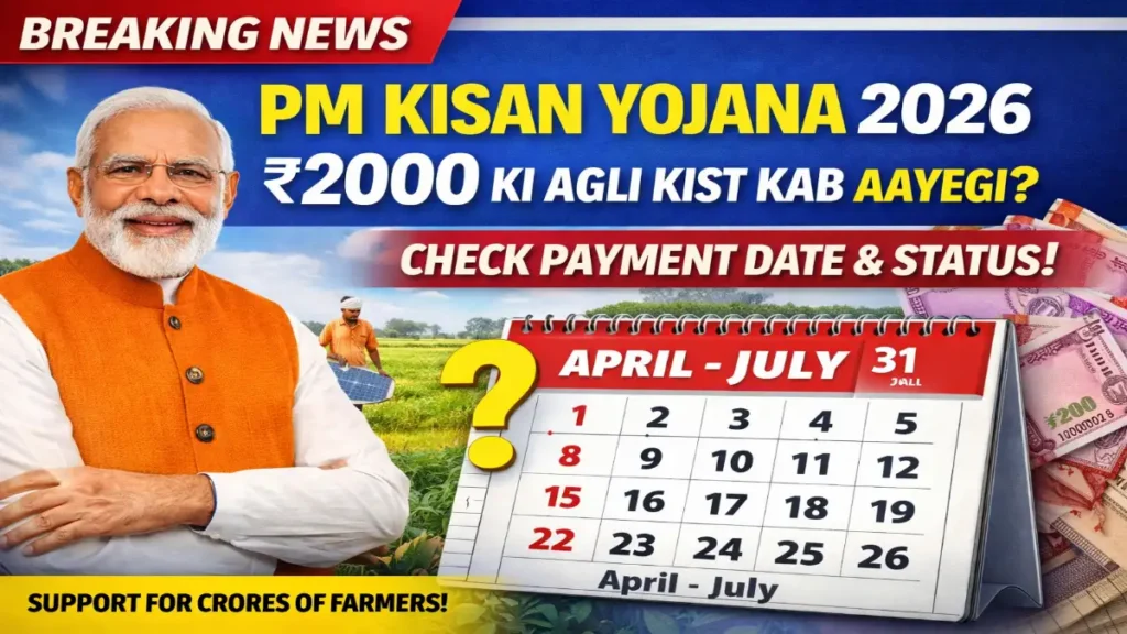 PM Kisan Yojana 2026, PM Kisan next installment date, тВ╣2000 kist kab aayegi, PM Kisan payment status, рдХрд┐рд╕рд╛рди рдпреЛрдЬрдирд╛ 2026, DBT payment India, PM Kisan eKYC, government scheme farmers